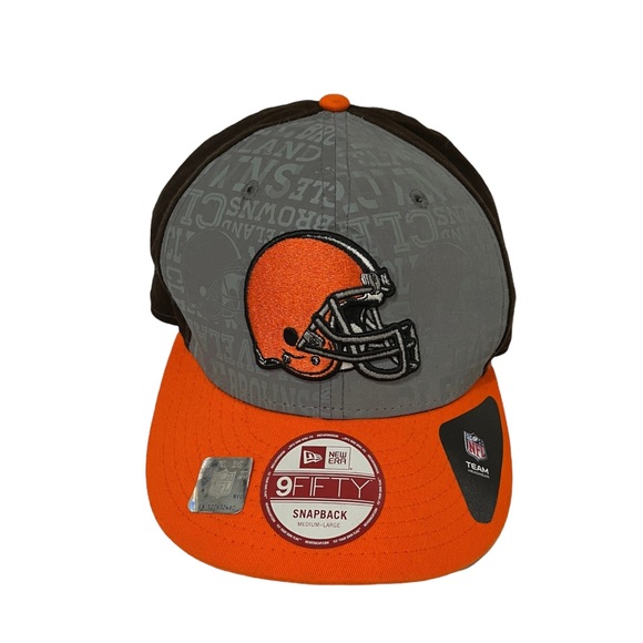 Cleveland Browns New Era 9Fifty NFL Snapback Hat Cap Brown Orange - Picture 1 of 8